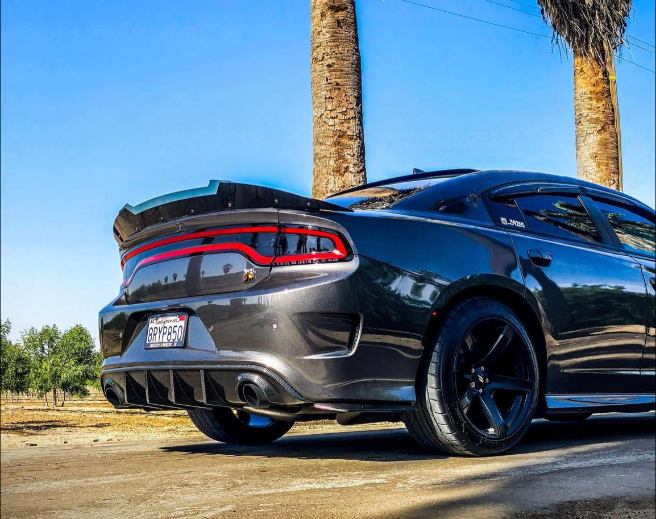 PSDesigns Venom Split V2 2015+ Dodge Charger Rear Wicker Bill wickerbill Spoiler