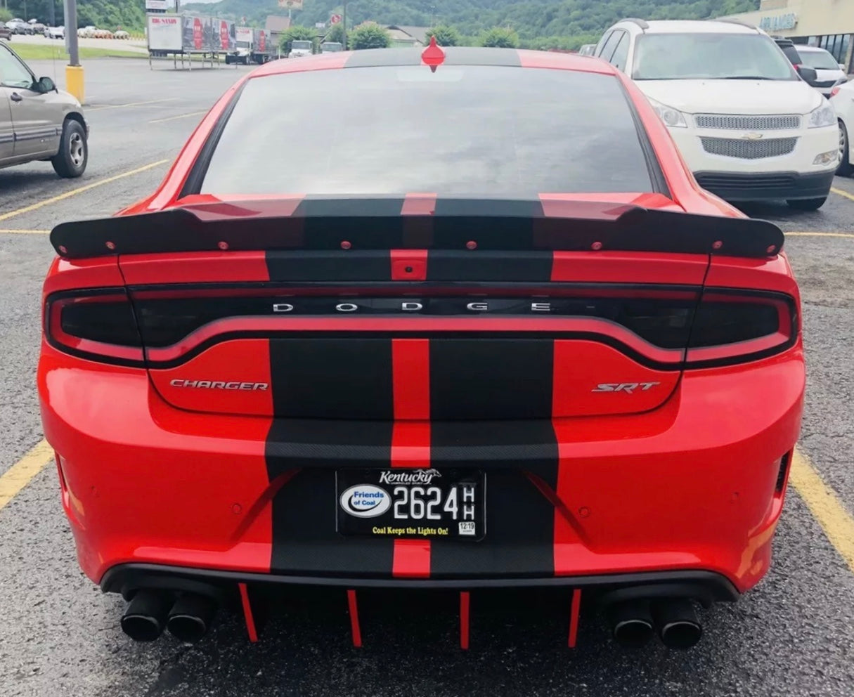 PSDesigns 2 PC VENOM *V2* 2015+ Dodge Charger Rear WickerBill Spoiler